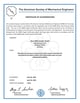 Certificate ASME U-Stamp Manufacturing until 30.04.2028